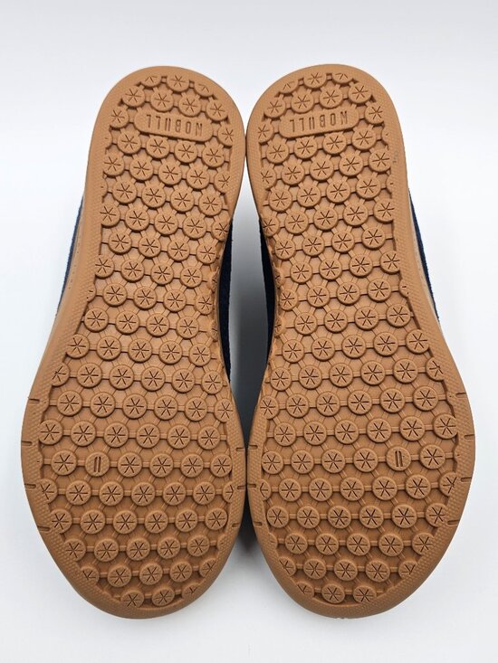 No Bull Perforated Leather Trainers Sneakers Blue Unisex Mens 8.5- Womens 10 NEW